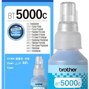 Brother BT5000C Genuine Ink Bottle, Cyan, Page Yield up to 5,000 Pages